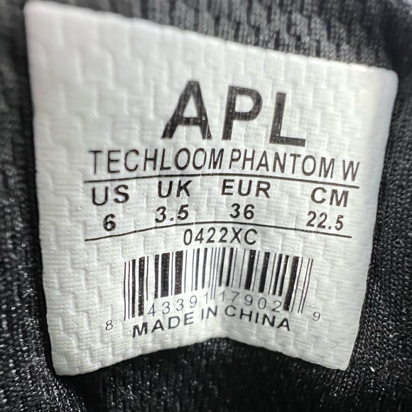 NEW APL Phantom Techloom Running Shoe Women’s Size 6 All Black Sneakers apl New - Picture 7 of 8